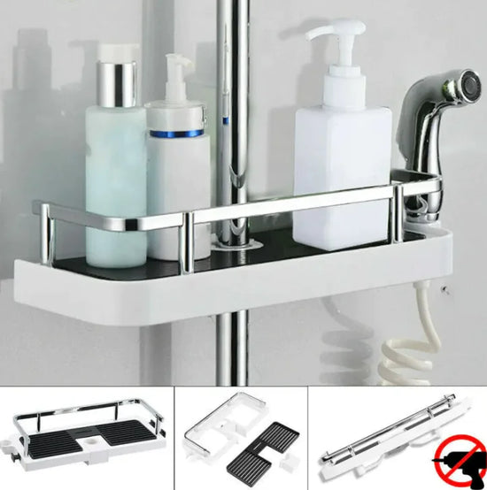 No Drilling Shower Caddy Rack Storage Organizer